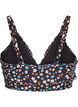 Bloemen bikinitop met ruches, Bruin, Packshot image number 1