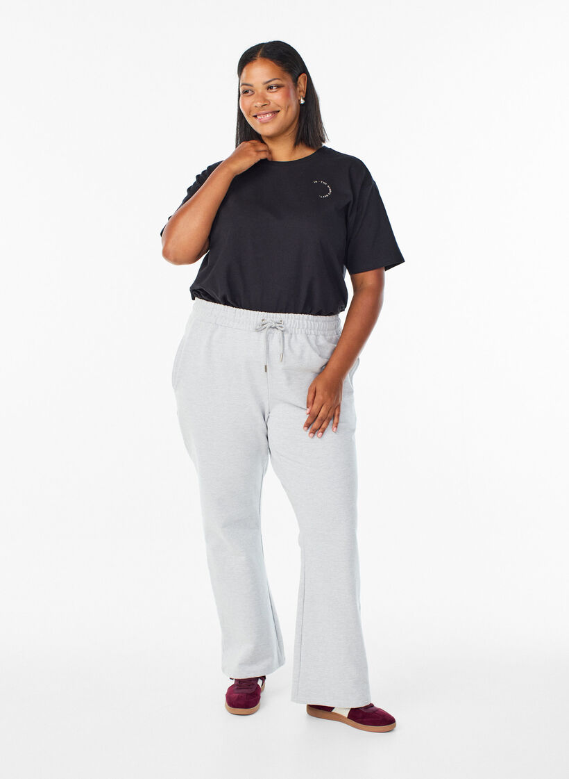 Sportief T-shirt in biologisch katoen, Zwart, Model image number 1