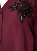 Shirtblouse met geborduurde bloemapplicaties, Rood, Packshot image number 2