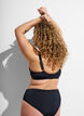 Beugel bikini top met hoge ondersteuning, Zwart, Model image number 2