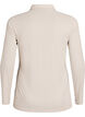 Polo in zachte rib met lange mouwen, Beige, Packshot image number 1