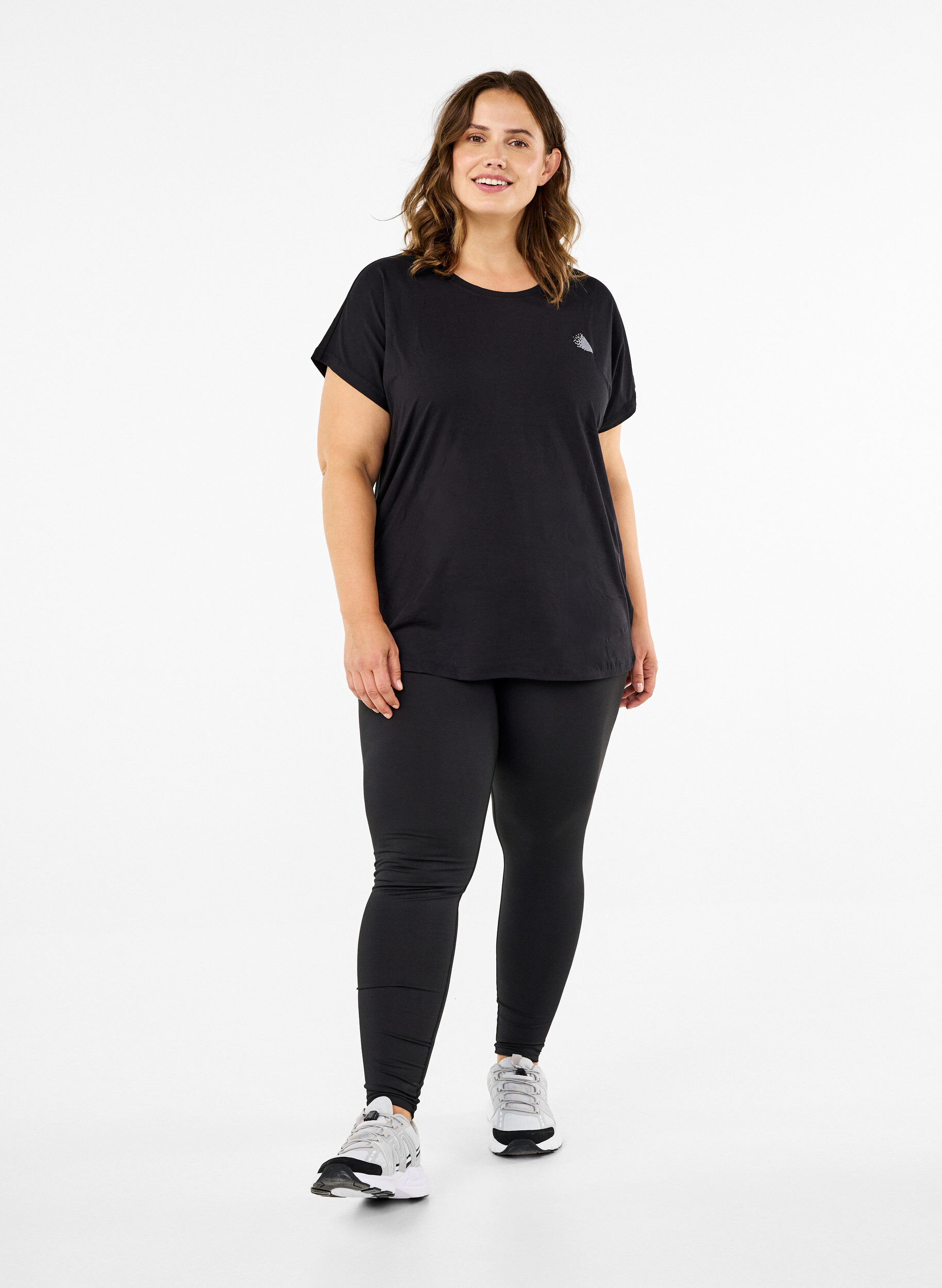 ZizziEffen sportshirt, Zwart, Model image number 1