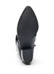 Wide fit - Leren enkellaars met riem en studs, Zwart, Packshot image number 5