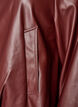 Bomber en similicuir avec ourlet &agrave; cordon de serrage, Marron, Packshot image number 3