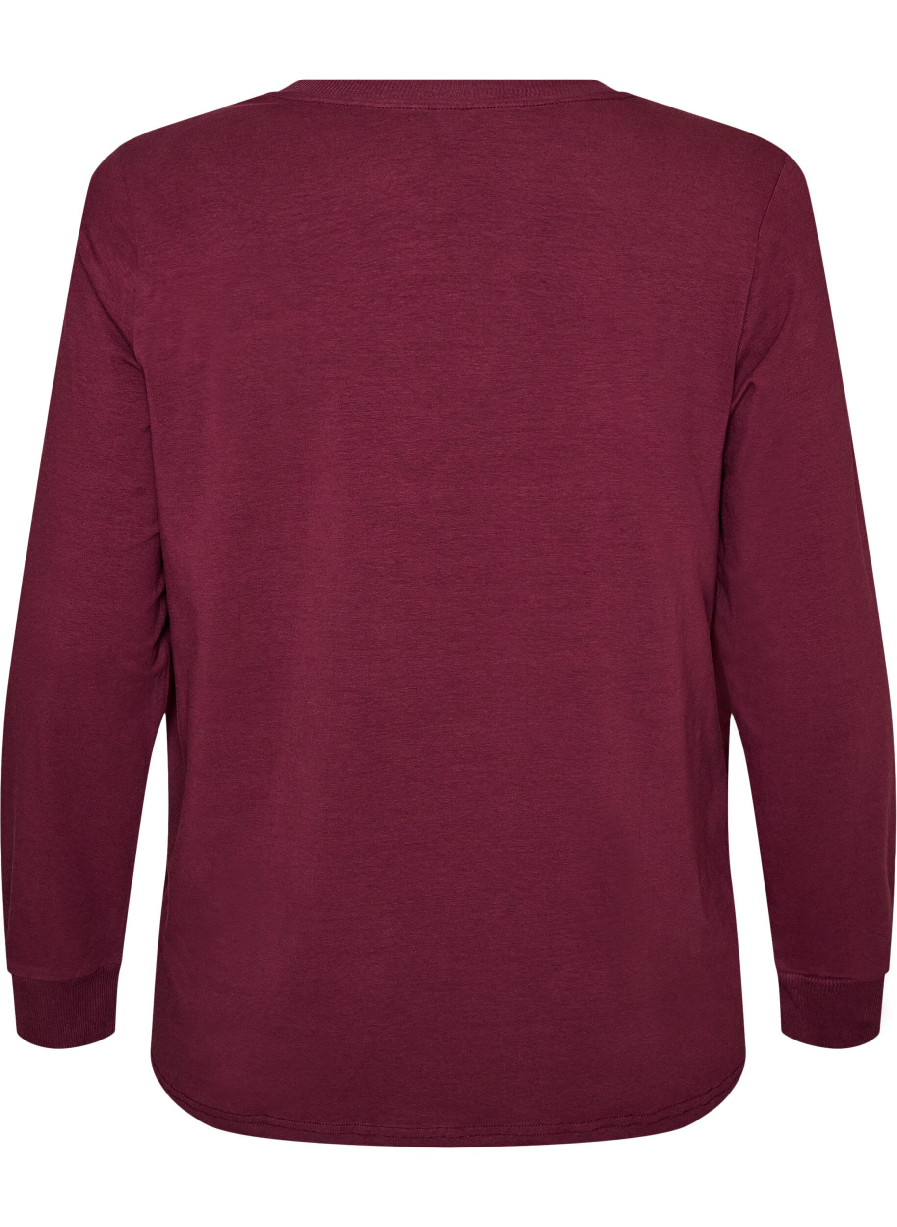 ZizziNachtblouse met een print, Rood, Packshot image number 1