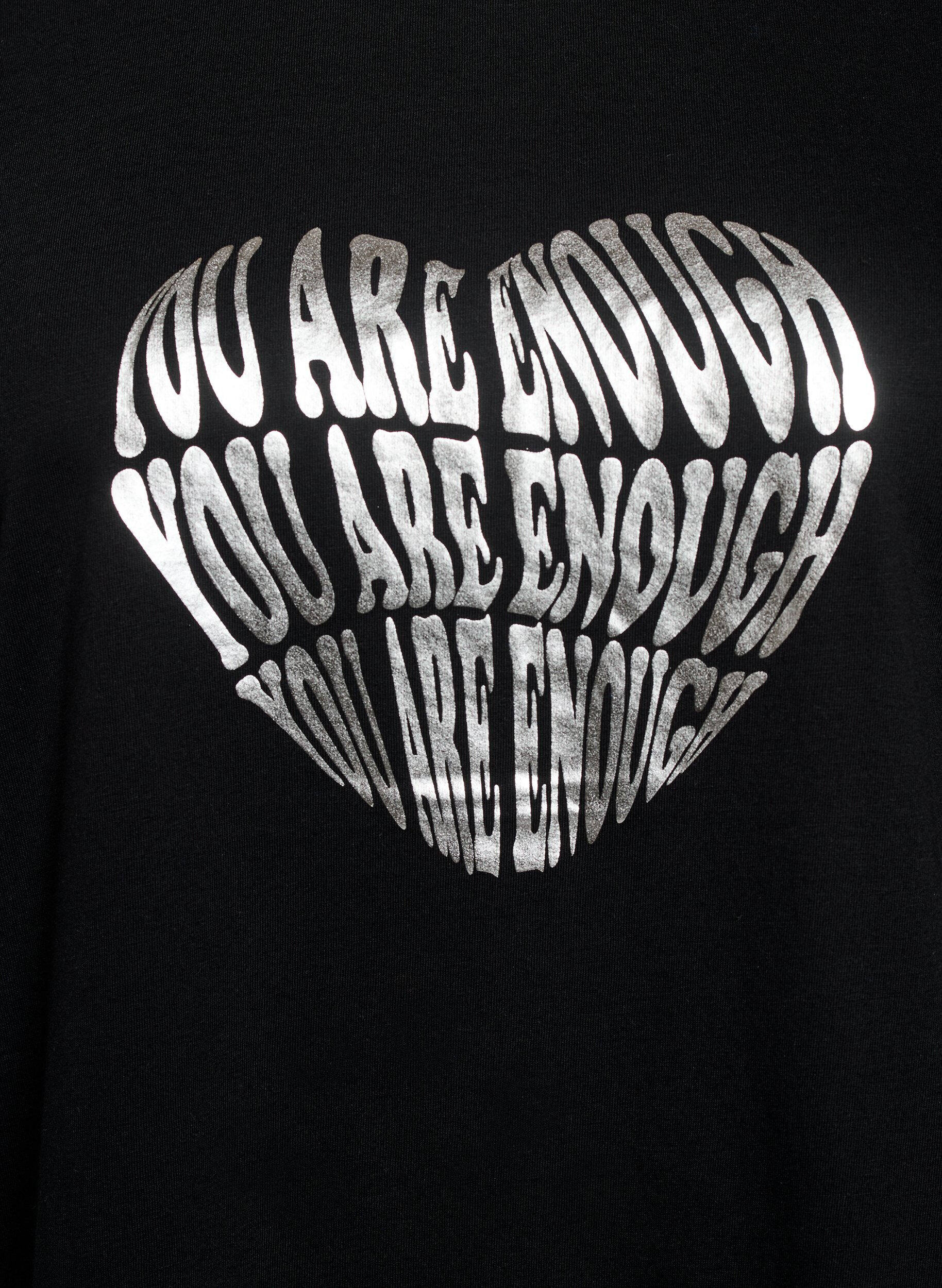 ZizziT-shirt met print, Zwart, Packshot image number 2