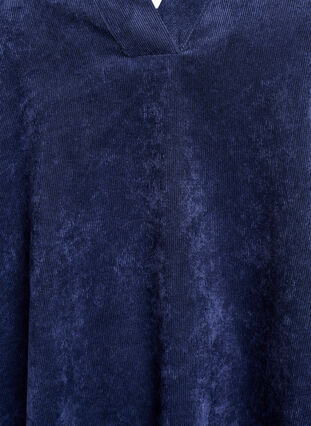 ZizziKorte fluwelen jurk met lange mouwen, Peacoat, Packshot image number 2