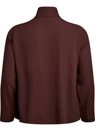 ZizziTrackjack met sportieve details en ritssluiting, Deep Mahogany, Packshot image number 1