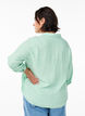 Linnen en viscose shirt met 3/4 mouwen, Groen, Model image number 2