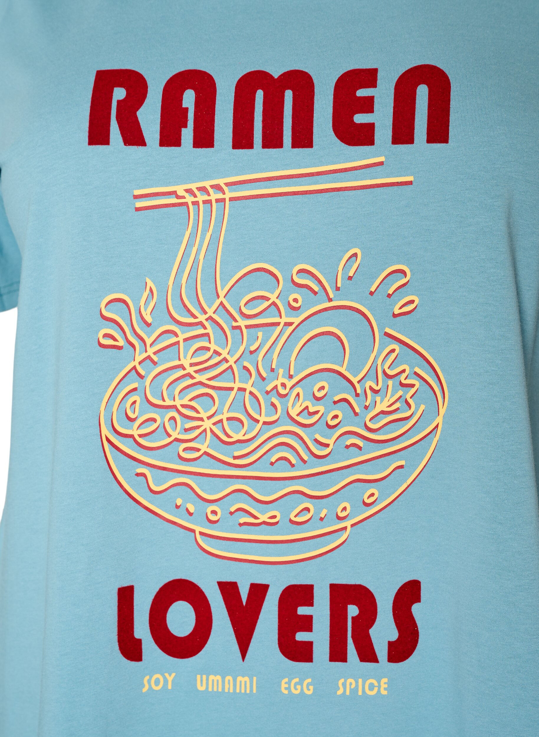 ZizziKatoenen T-shirt met print, Blauw, Packshot image number 2