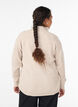 Gebreide trui met een hoge col en harlekijnpatroon, Beige, Model image number 2