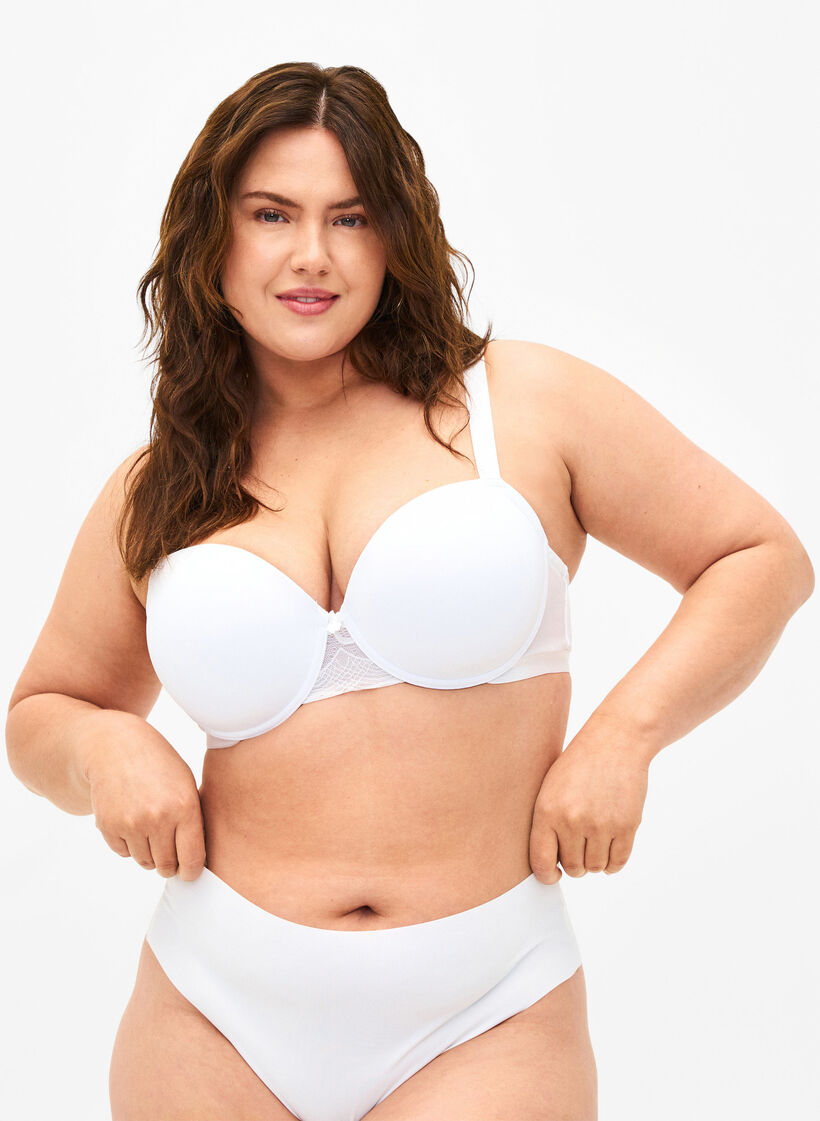 Voorgevormde bh met mesh, Bright White, Model