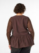 Mouwloze peplumblouse met decoratieve knopen, Bruin, Model image number 2