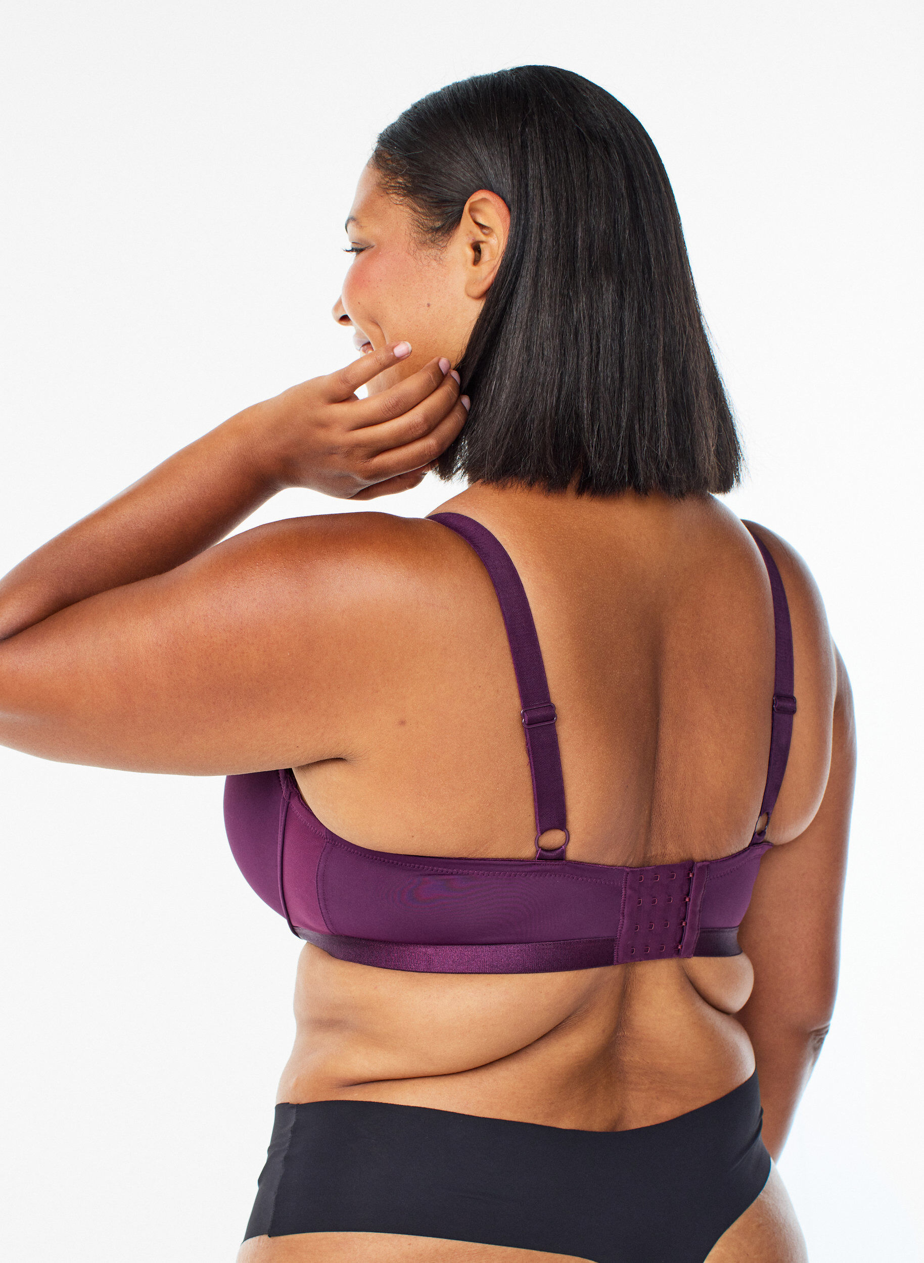 ZizziVoorgevormde bh met mesh, Paars, Model image number 2