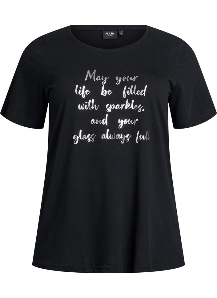 FLASH - T-shirt met motief, Zwart, Packshot image number 0