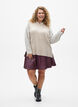 Korte skaterskirt in imitatieleer, Donker Bordeaux, Model image number 1