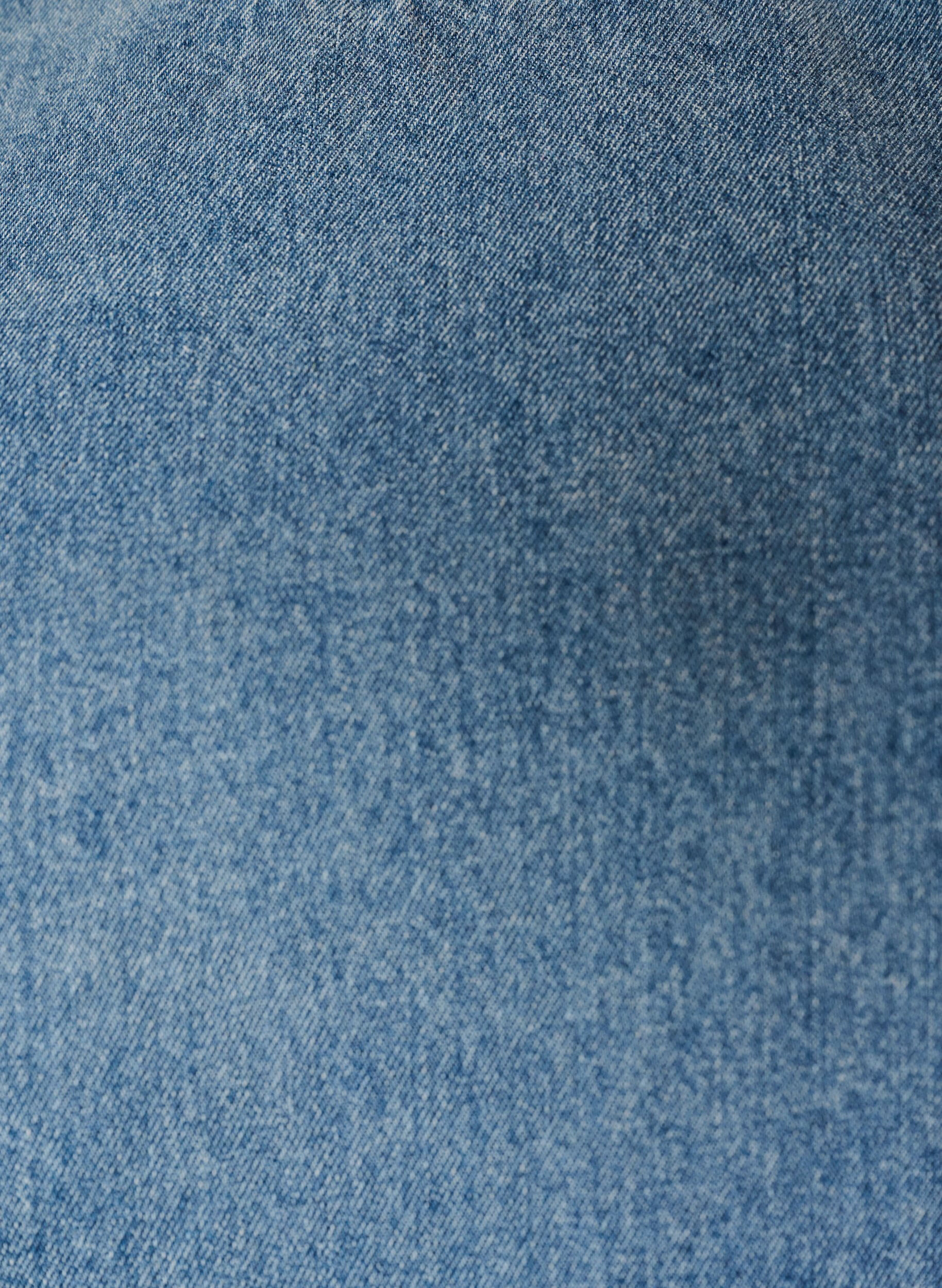 ZizziDenim blouse met korte mouwen en broderie anglaise, Blauw, Packshot image number 2