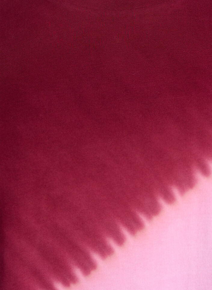 Dip-dye T-shirt van biologisch katoen, Rood, Packshot image number 2