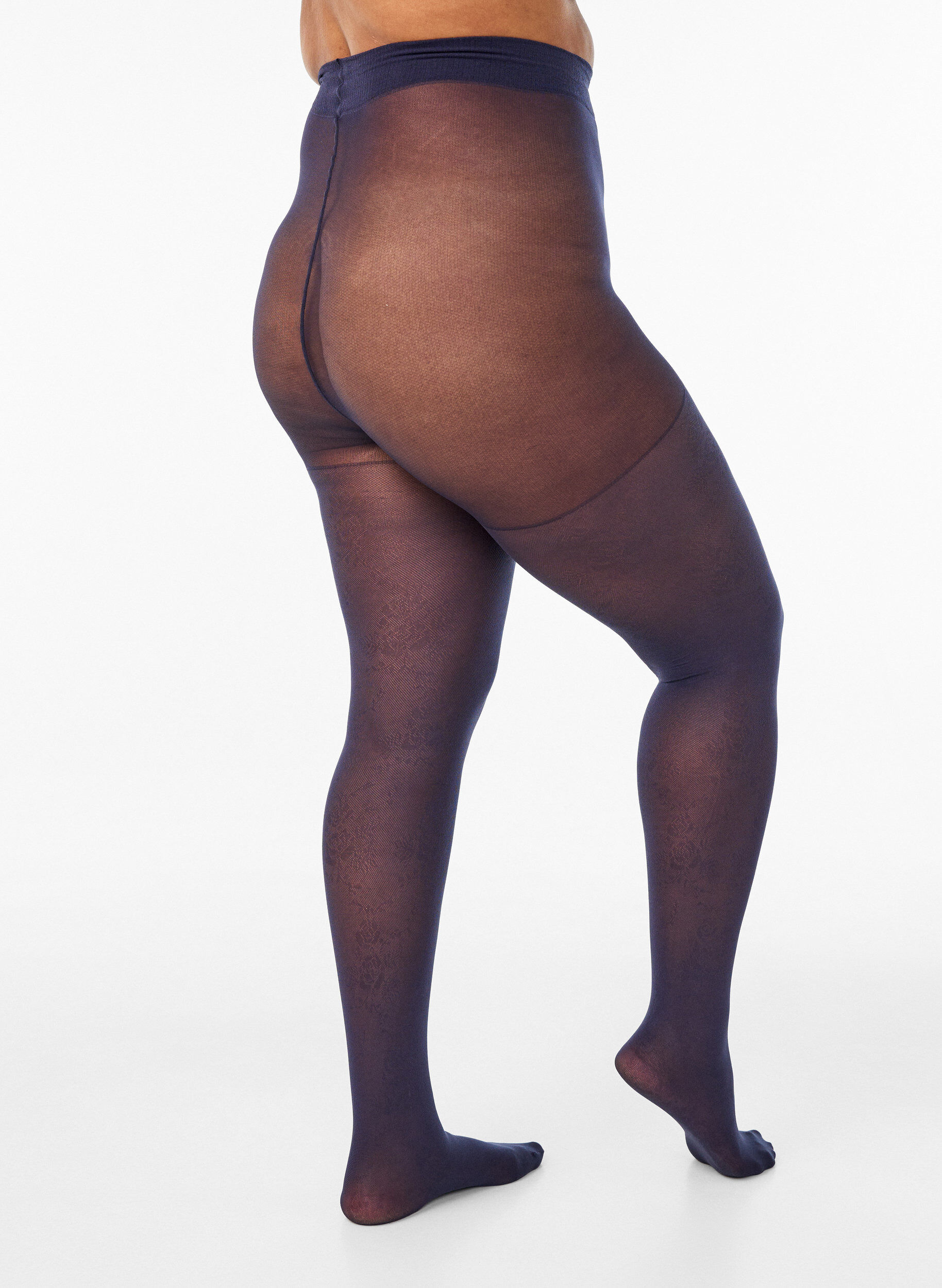 Panty van 50 denier met een bloemenpatroon