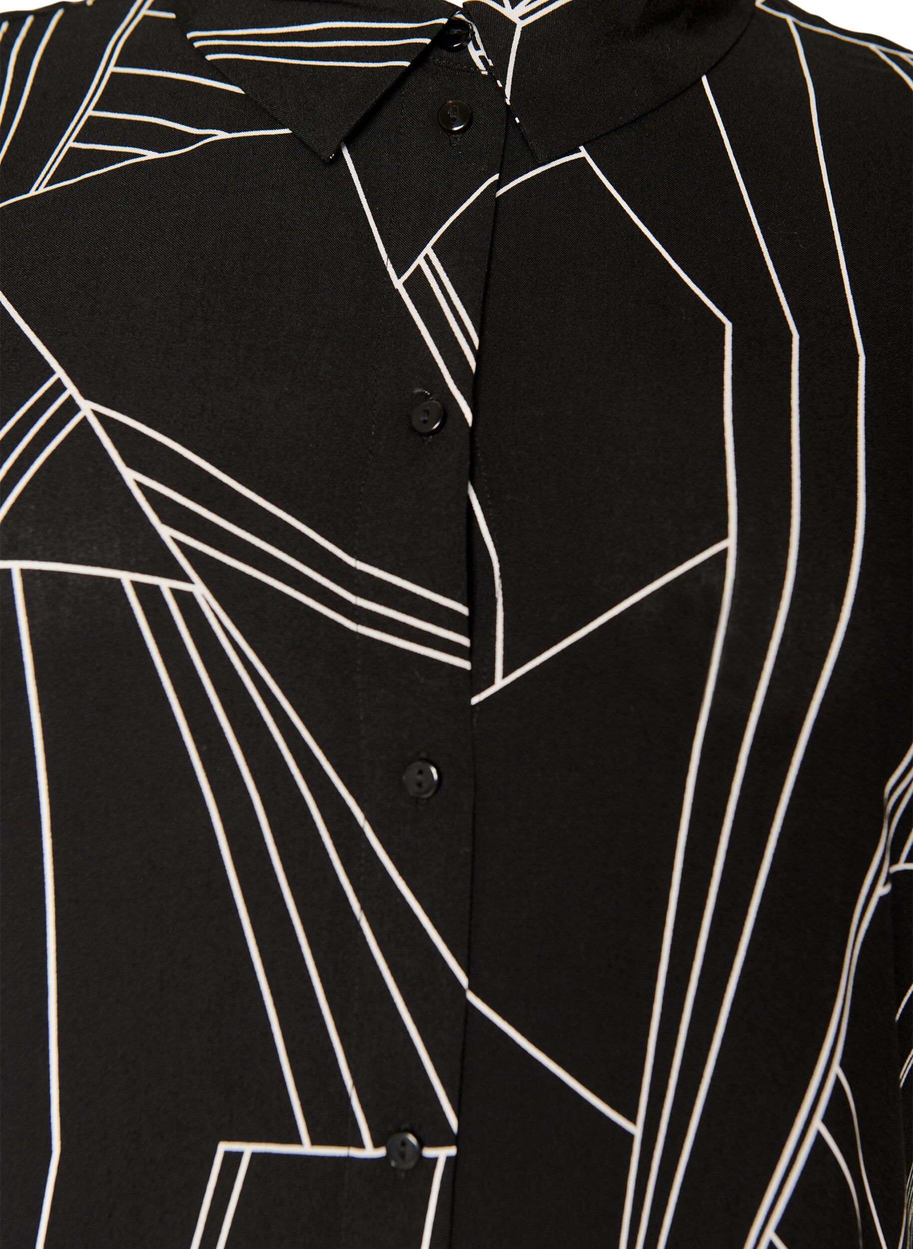 ZizziLosvallend lang shirt van viscose, Zwart, Packshot image number 2