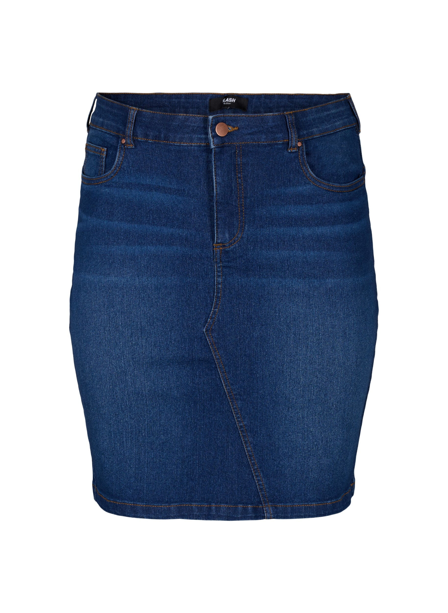 FLASH - Nauwsluitende denim rok