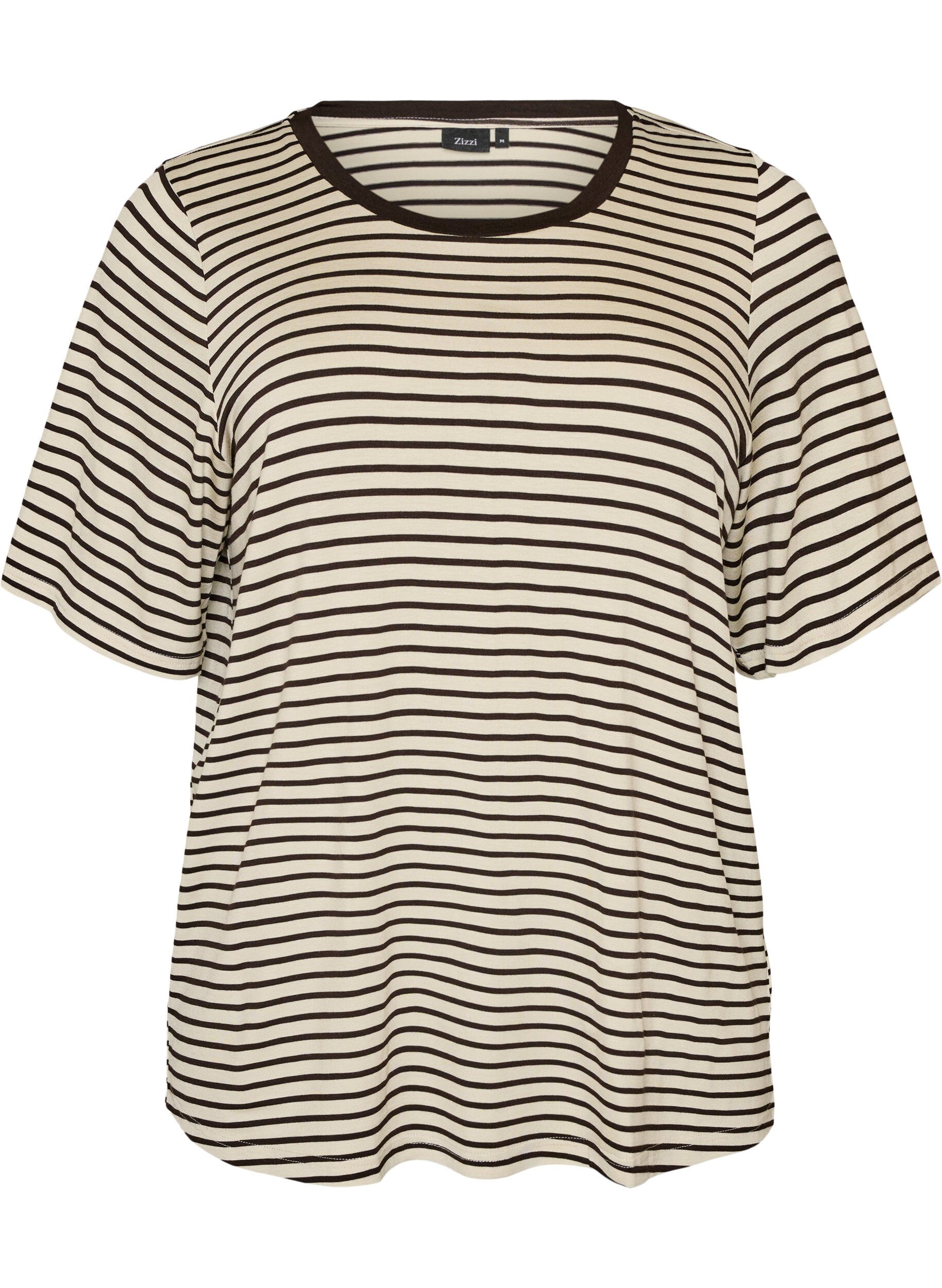 T-shirt met TENCEL&trade; Lyocell en strepen