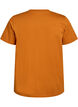 Basic katoenen T-shirt met ronde hals, Oranje, Packshot image number 1