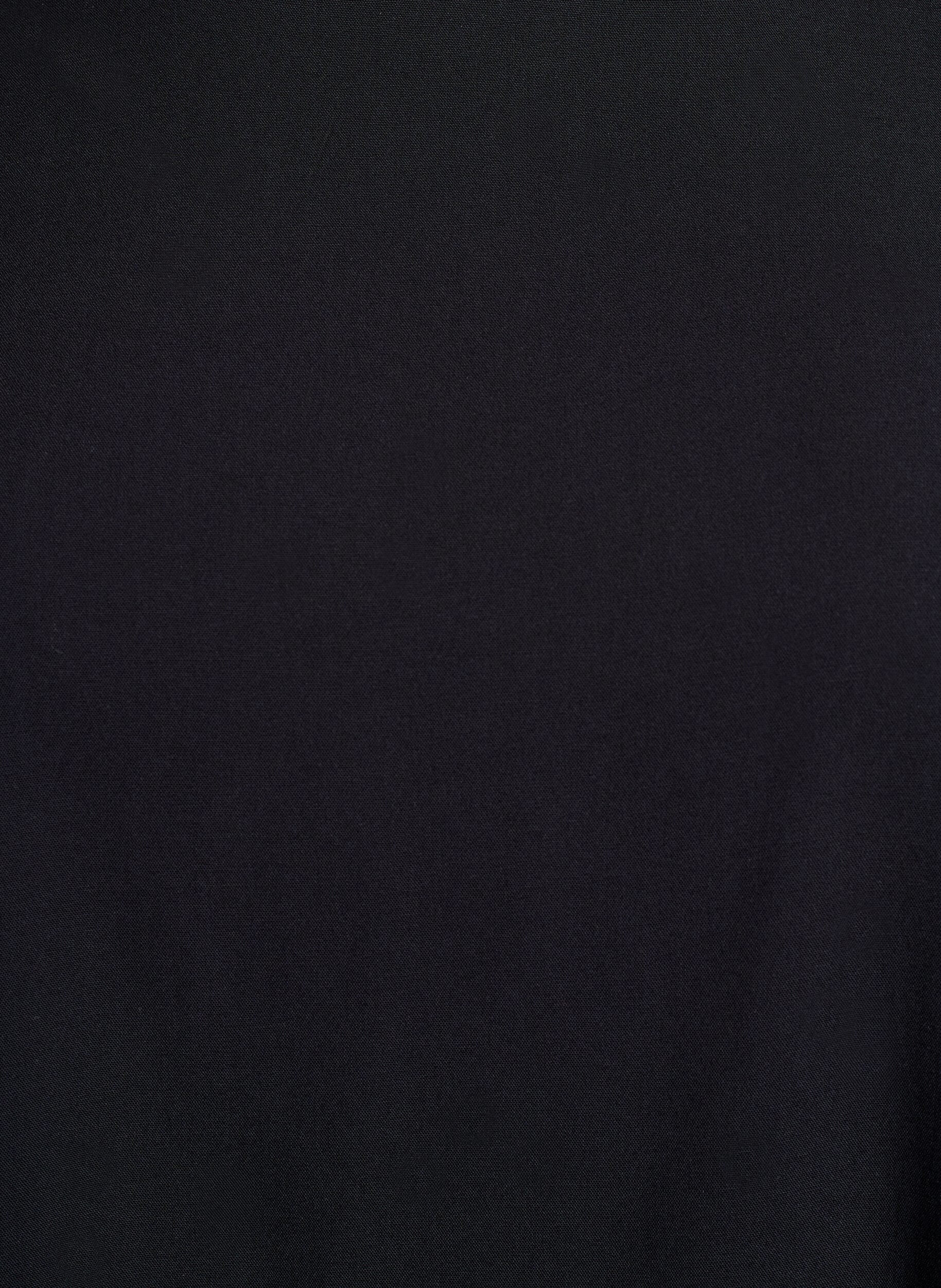 ZizziFLASH - Geweven blouse met korte mouwen en ronde hals, Zwart, Packshot image number 2