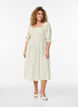 Gebloemde viscose zomerjurk, Wit, Model image number 0
