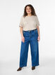 Kiana jeans met een straight-fit en hoge taille, Blauw, Model image number 0