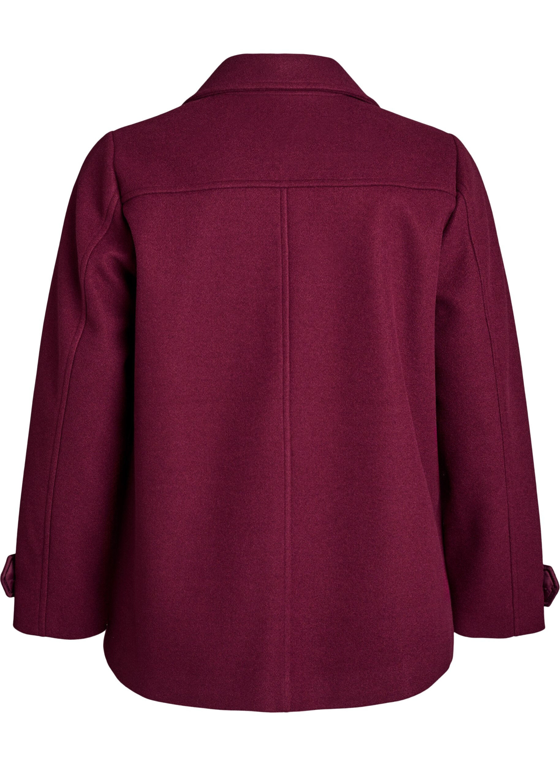 ZizziKorte jas met dubbele knoopsluiting, Rood, Packshot image number 1