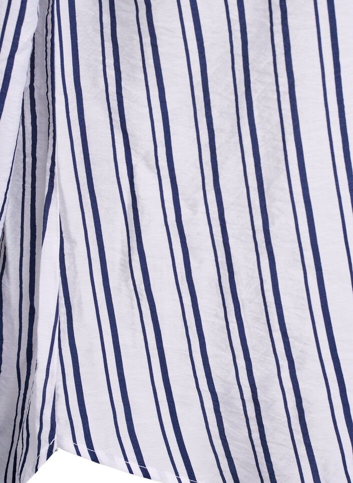 FLASH - Gestreepte blouse met V-hals, Wit, Packshot image number 3