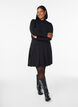 Blouse met lange mouwen en hoge hals, Zwart, Model image number 1
