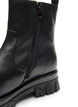 Wide fit - Chunky leren Chelsea boots met ritssluiting, Zwart, Packshot image number 4