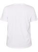 Katoenen T-shirt met tekstbadge, Wit, Packshot image number 1