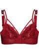 Beha met volledige bedekking, kant en dubbele bandjes, Zwart, Packshot image number 1