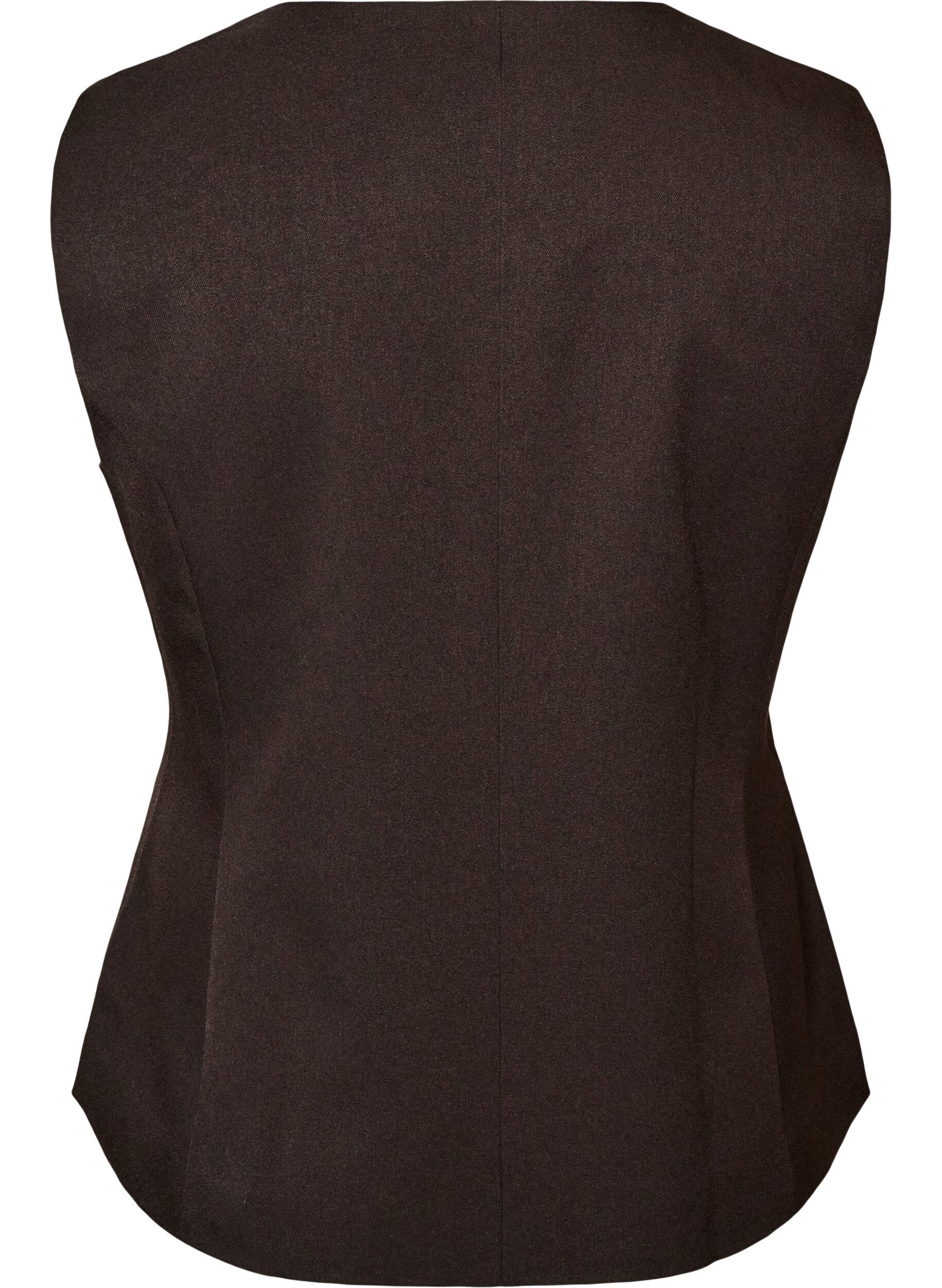 ZizziGilet met knoopsluiting, Bruin, Packshot image number 1