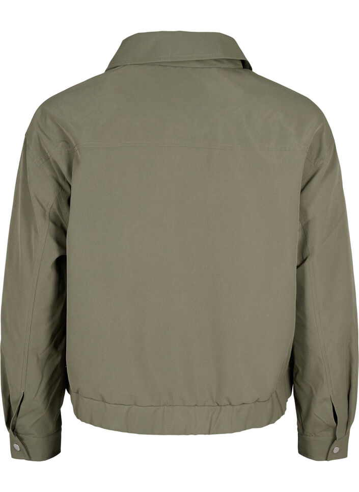 Bomberjack met kraag en zakken, Deep Lichen Green, Packshot