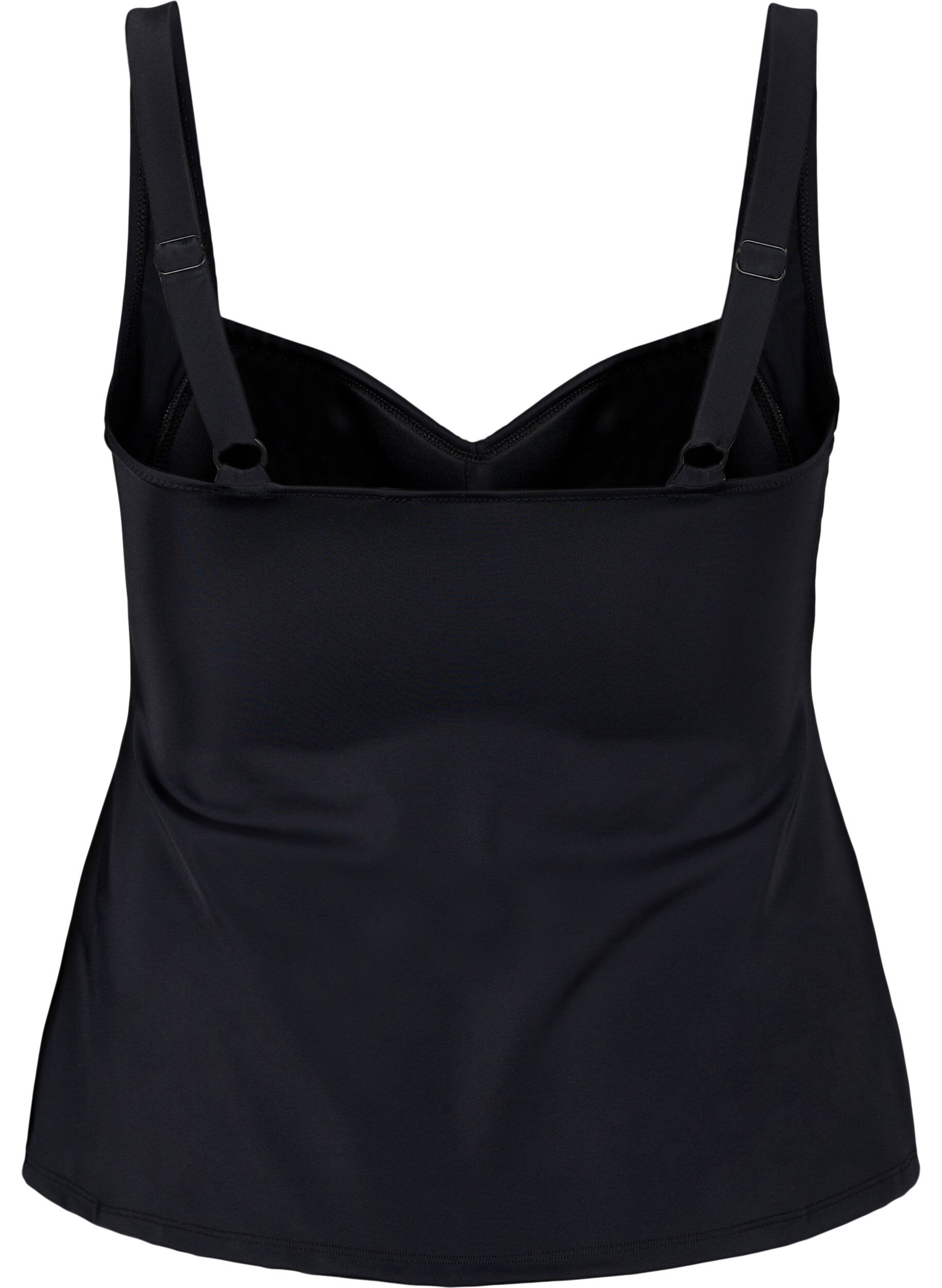 ZizziGedrapeerde tankini, Zwart, Packshot image number 1