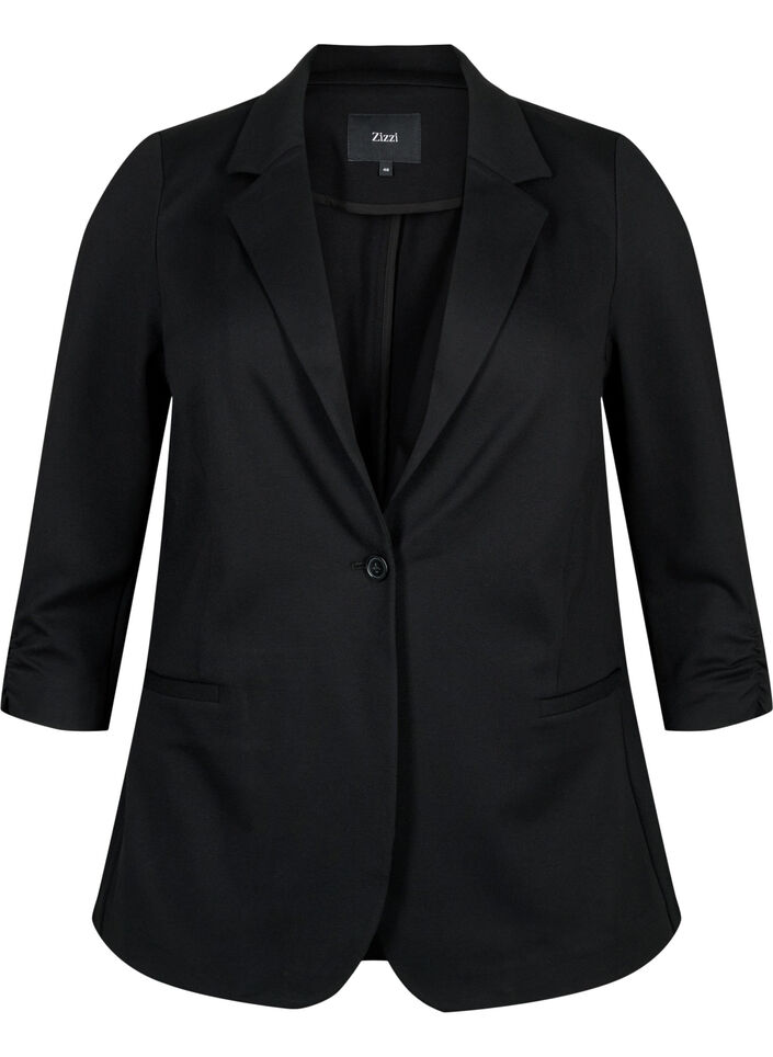 Blazer met 3/4 mouwen, Black, Packshot image number 0