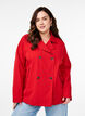 Korte trenchcoat met zakken, Rood, Model image number 0