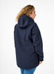 Korte softshell jas met afneembare capuchon, Blauw, Model image number 2