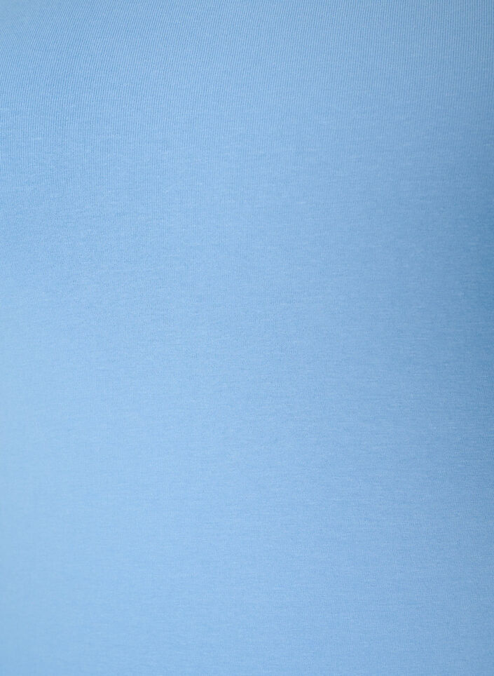 Effen basic top in katoen, Blauw, Packshot image number 2
