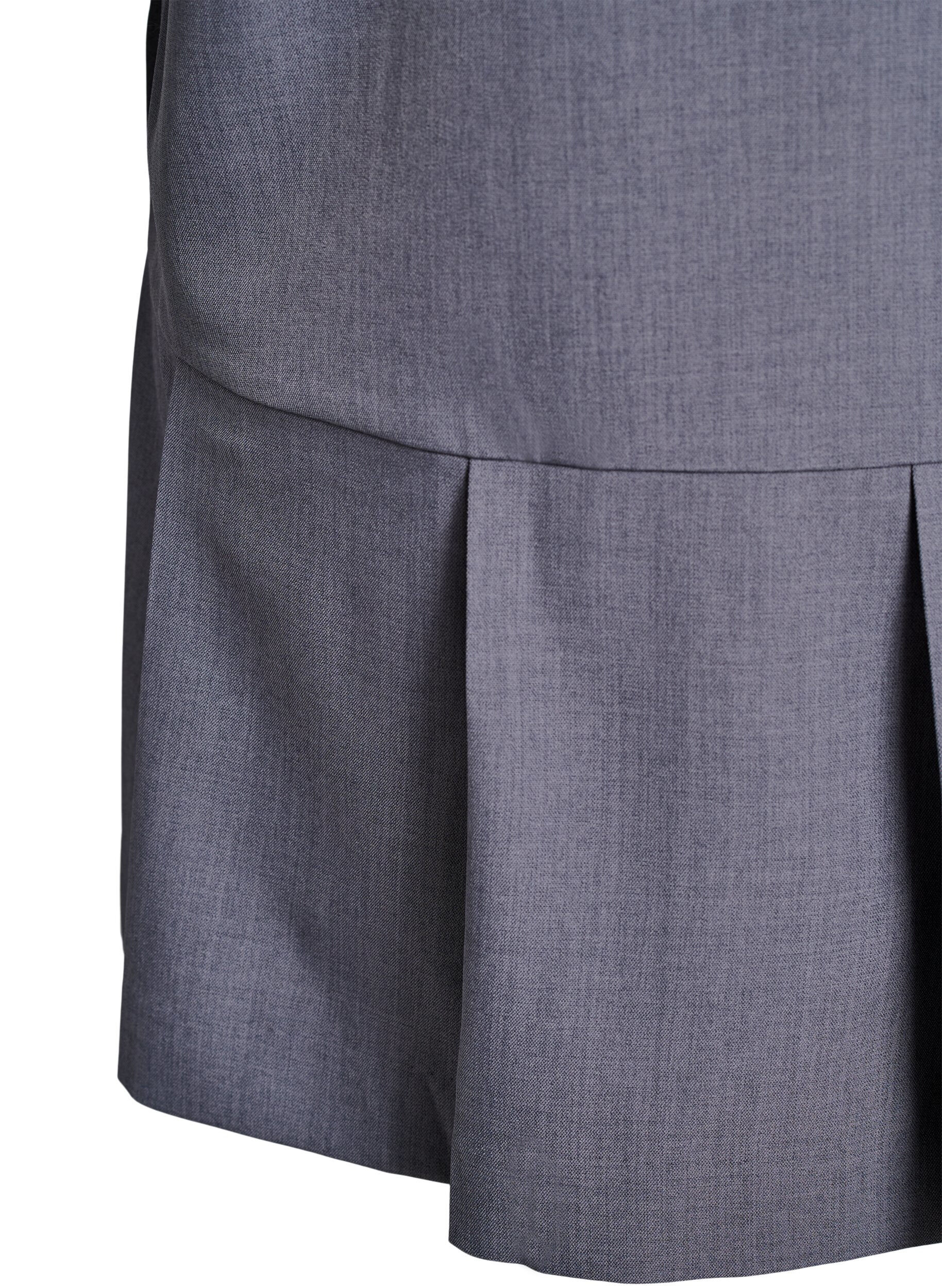 ZizziKorte A-lijn jurk met ritssluiting en 3/4-mouwen, Grijs, Packshot image number 3