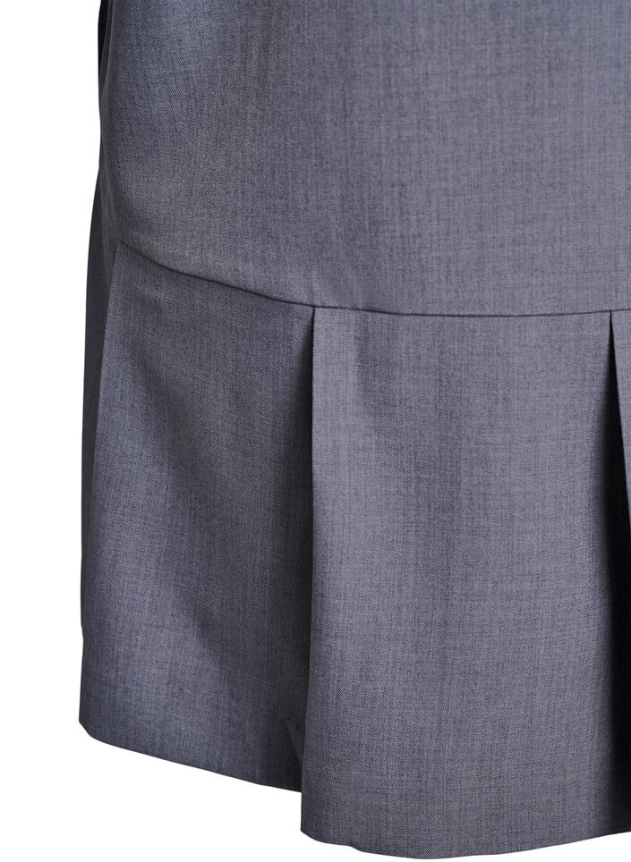 Korte A-lijn jurk met ritssluiting en 3/4-mouwen, Grijs, Packshot image number 3