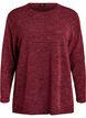 Blouse met lange mouwen en structuur, Donker Bordeaux, Packshot image number 0