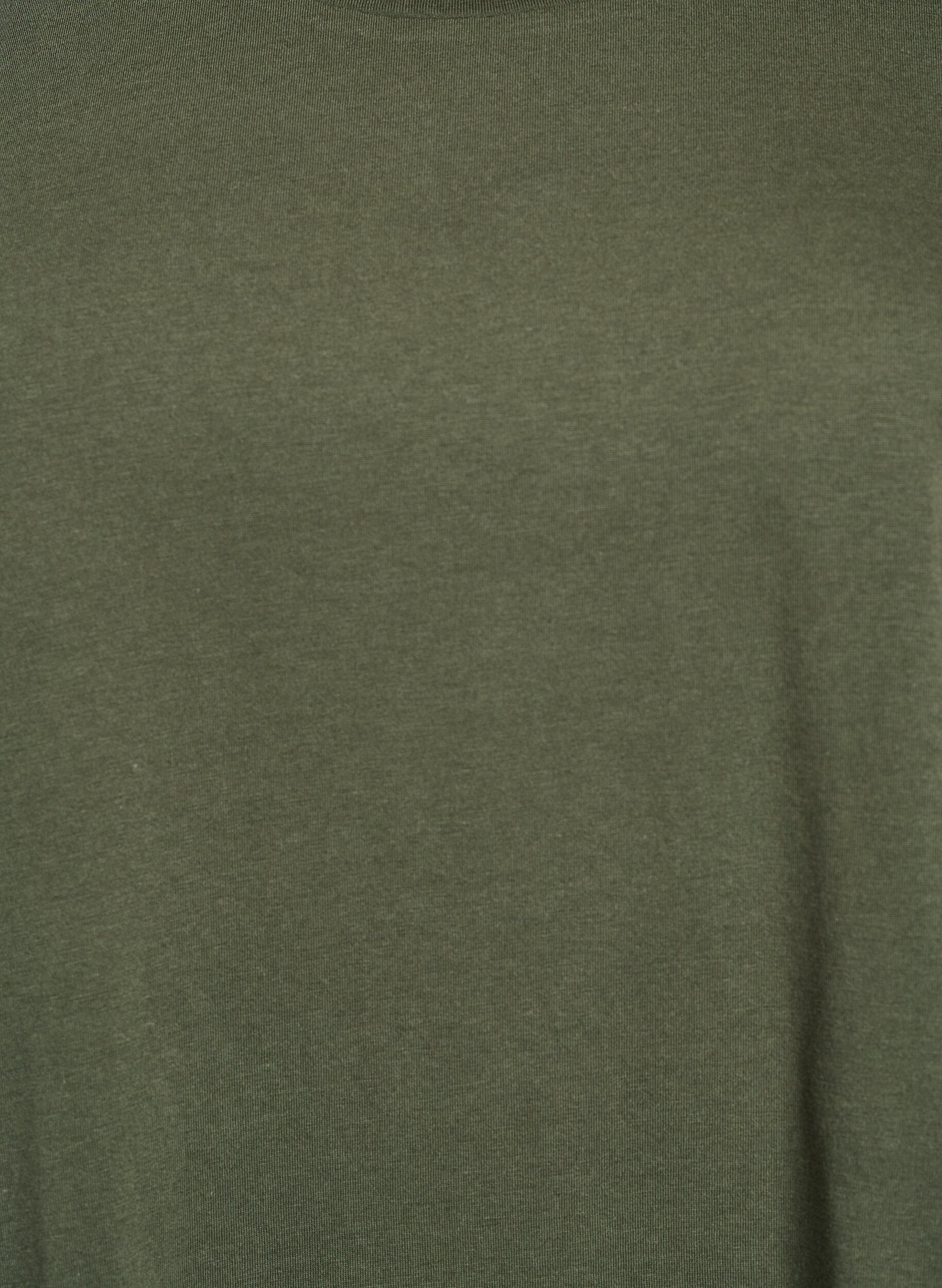 ZizziT-shirt met korte mouwen in een katoenmix, Groen, Packshot image number 2