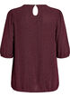 Blouse met glitterpatroon en 3/4 mouwen, Donker Bordeaux, Packshot image number 1