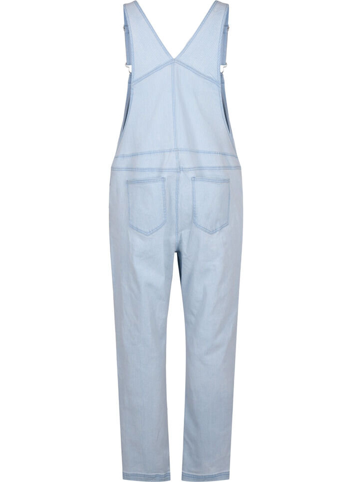 Gestreepte denim overall, L. Blue Denim Stripe, Packshot