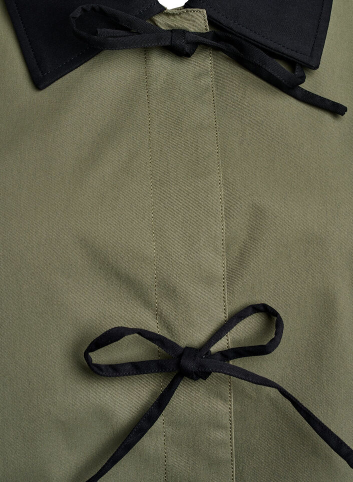 Voorjaarsjack met strikdetails, Deep Lichen Green, Packshot